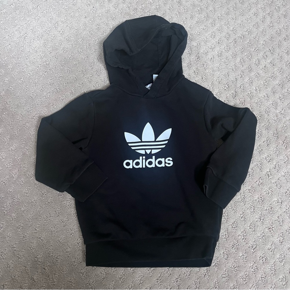 Toddler Boys ADIDAS Hooded Logo Sweatshirt, Size 3/4